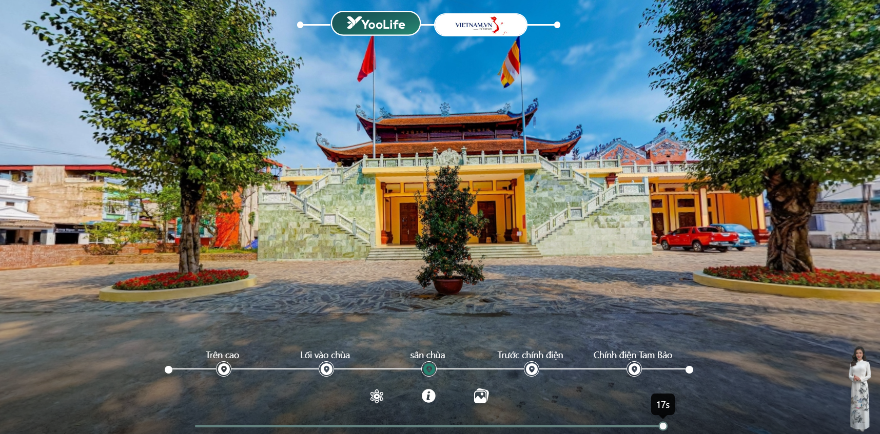 Chiêm ngưỡng kiến trúc độc đáo của Chùa Ngọc Bích trên không gian số