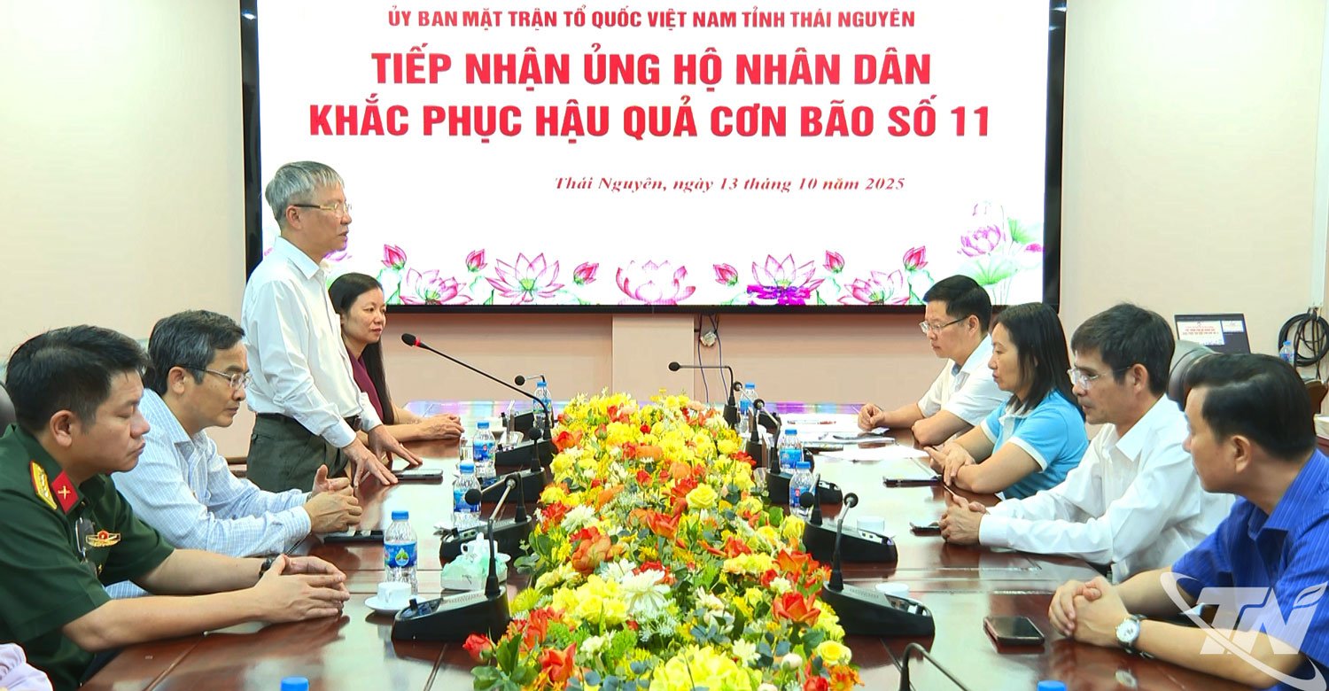 Líderes da cidade de Da Nang compartilharam as perdas que a província de Thai Nguyen sofreu devido ao impacto da tempestade nº 11.