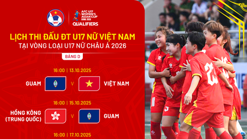 Jadwal pertandingan tim putri U17 Vietnam di kualifikasi Asia U17 2026