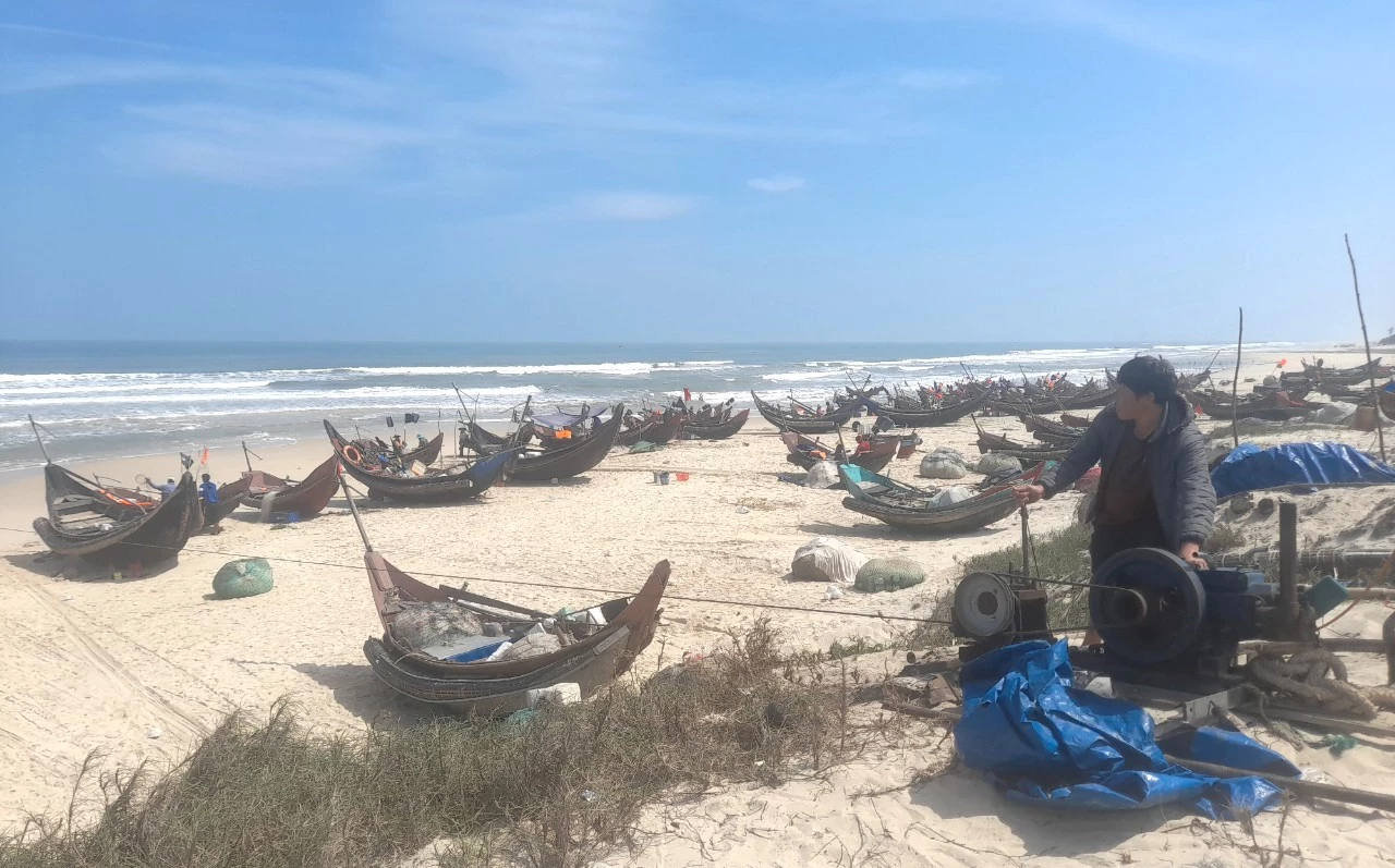 Um canto da praia da comuna de Trieu Co - Foto: S.H
