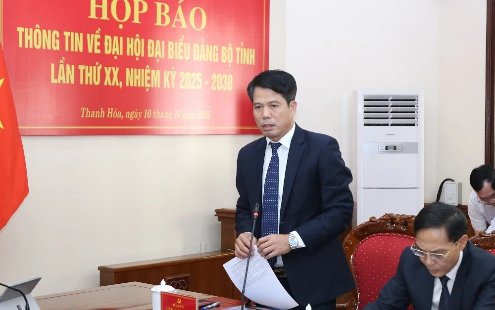 20. Thanh Hoa İl Partisi Kongresi (2025-2030 dönemi) basın toplantısı