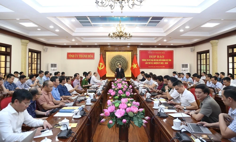 20. Thanh Hoa İl Partisi Kongresi (2025-2030 dönemi) basın toplantısı