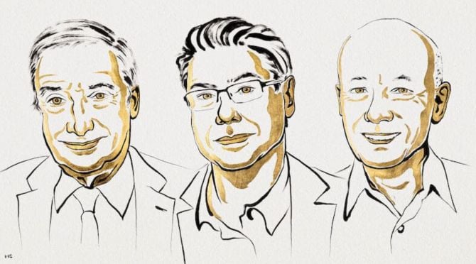 Der Nobelpreis für Wirtschaftswissenschaften 2025 geht an Joel Mokyr, Philippe Aghion und Peter Howitt Giải Nobel Kinh tế 2025 được trao cho Joel Mokyr, Philippe Aghion và Peter Howitt