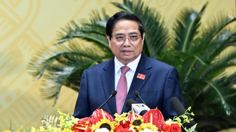 ファム・ミン・チン首相は、2025~2030年の任期を務めるタインホア省党委員会第20回大会で演説を行った。(写真:トラン・ハイ)