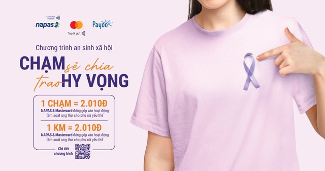 NAPAS, Mastercard und Payoo spenden Krebsvorsorge- und HPV-Testpakete an benachteiligte Frauen – Foto 1. NAPAS, Mastercard, Payoo tặng gói tầm soát ung thư, xét nghiệm HPV cho phụ nữ yếu thế - Ảnh 1.