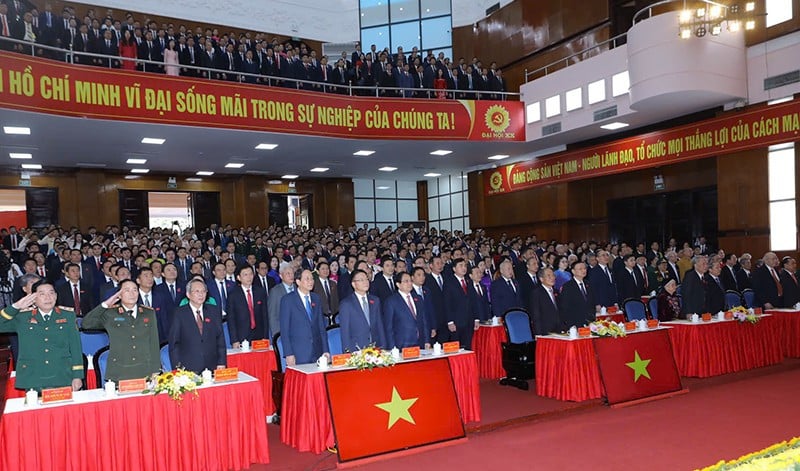 Nghi lễ chào cờ, khai mạc đại hội đại biểu tỉnh Thanh Hóa lần thứ XX.