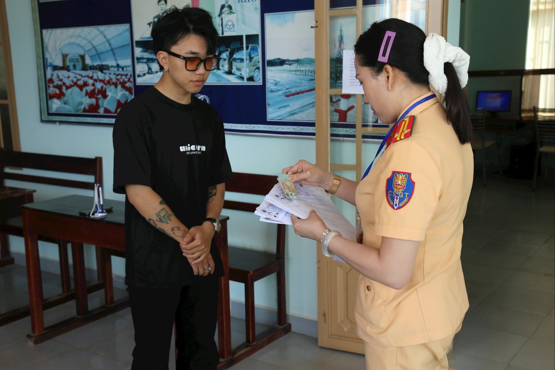 Kiểm tra, đối chiếu thông tin thí sinh trước khi thi lý thuyê