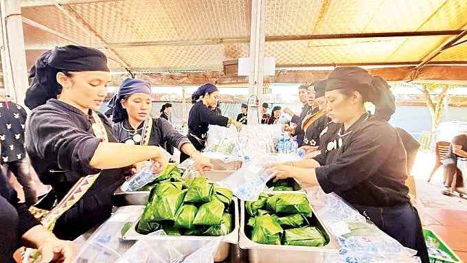 Todos os alimentos são cultivados e cultivados pelos moradores. Foto: Vila Thai Hai