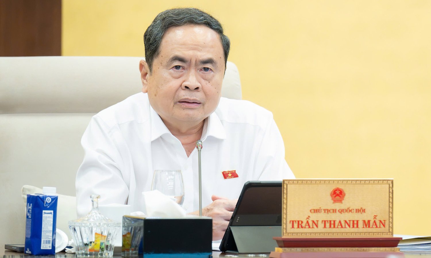 Nationalförsamlingens ordförande Tran Thanh Man.