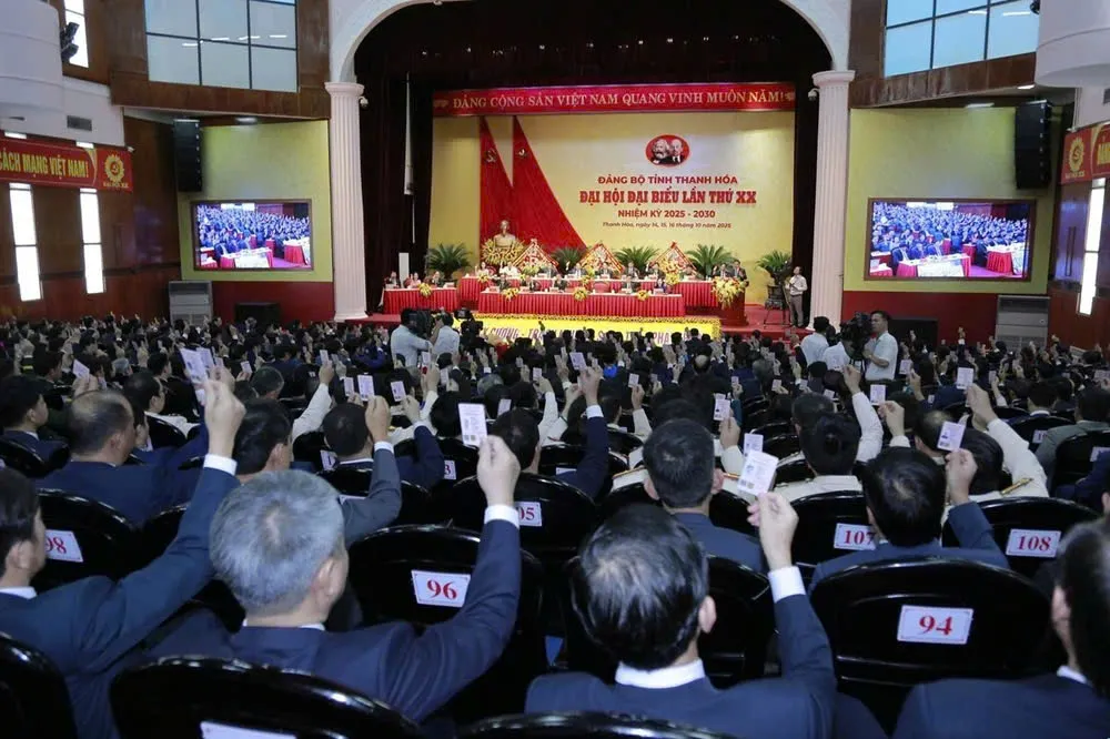 Đại hội đại biểu Đảng bộ tỉnh Thanh Hóa lần thứ XX, nhiệm kỳ 2025 – 2030 đoàn kết, đổi mới và khát vọng phát triển - Ảnh 1.