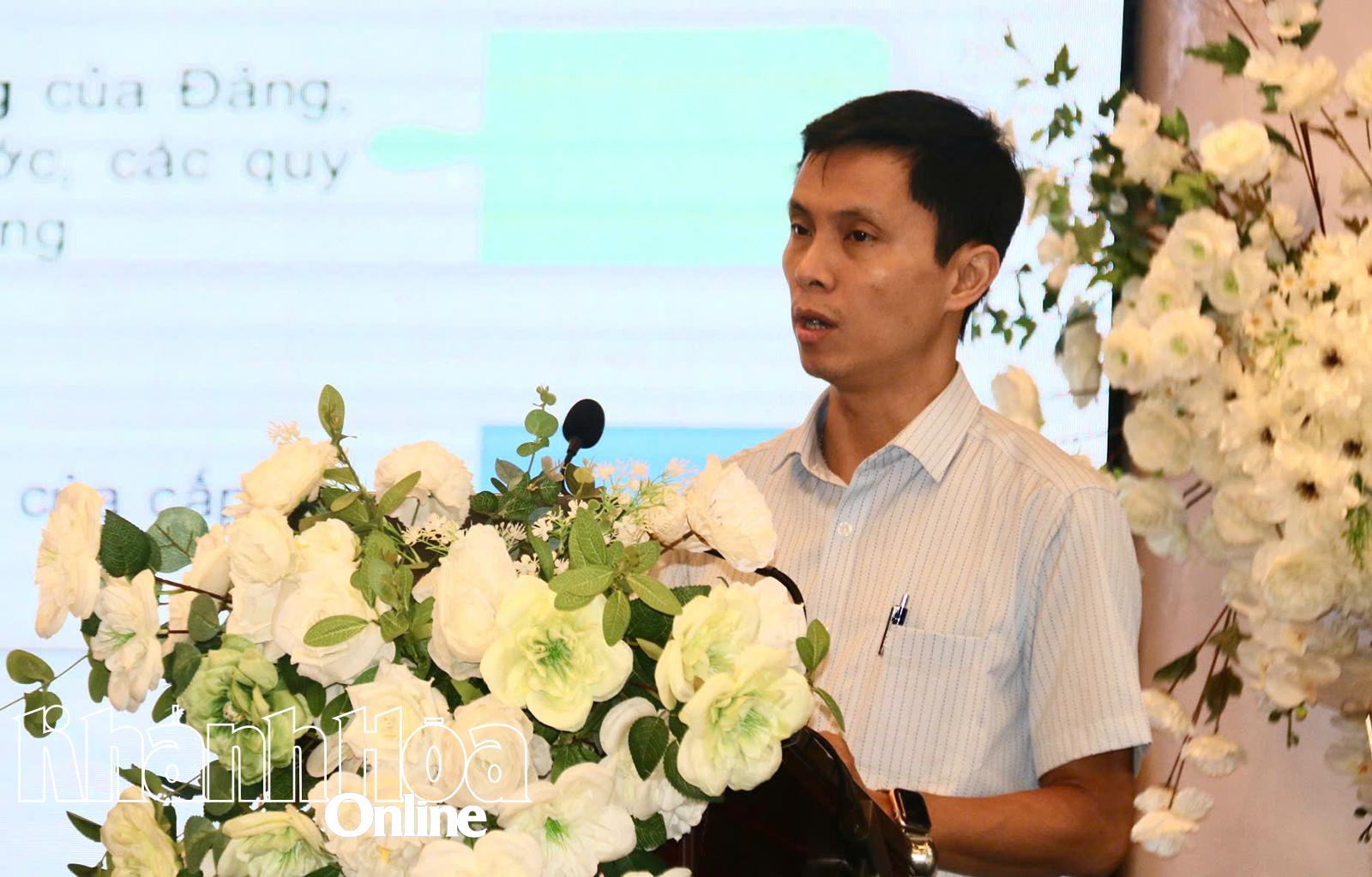 Herr Ngo Thanh Hien sprach bei der Schulung
