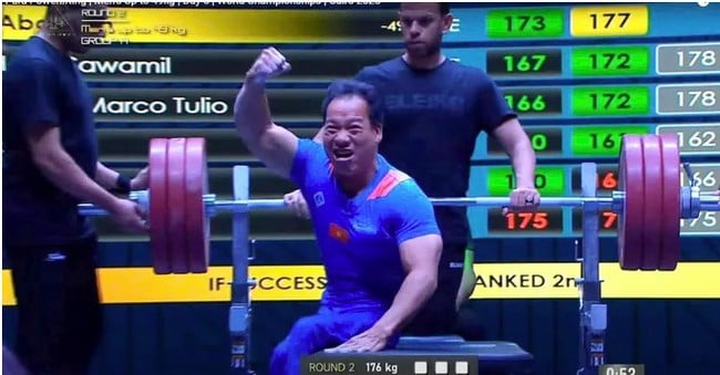 Lê Văn Công xếp hạng 4 tại giải Vô địch cử tạ người khuyết tật thế giới 2025 - Ảnh 1.
