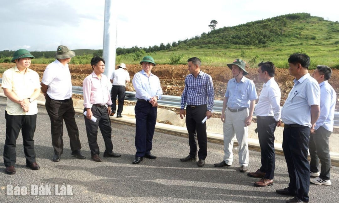 Vice Chairman of the Provincial People's Committee Truong Cong Thai, working delegation of the Provincial People's Committee