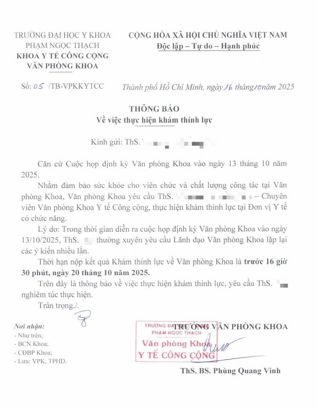 Đề nghị lãnh đạo nhắc lại ý kiến, nữ thạc sĩ bị yêu cầu đi khám thính lực - 1