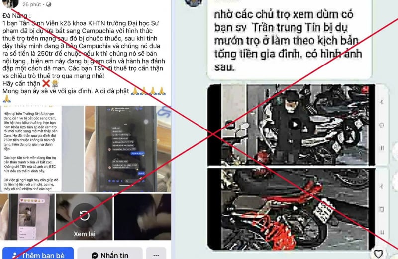 Đà Nẵng: Thông tin sinh viên Đại học Sư phạm bị đánh thuốc mê bắt cóc sang Campuchia là bịa đặt -1