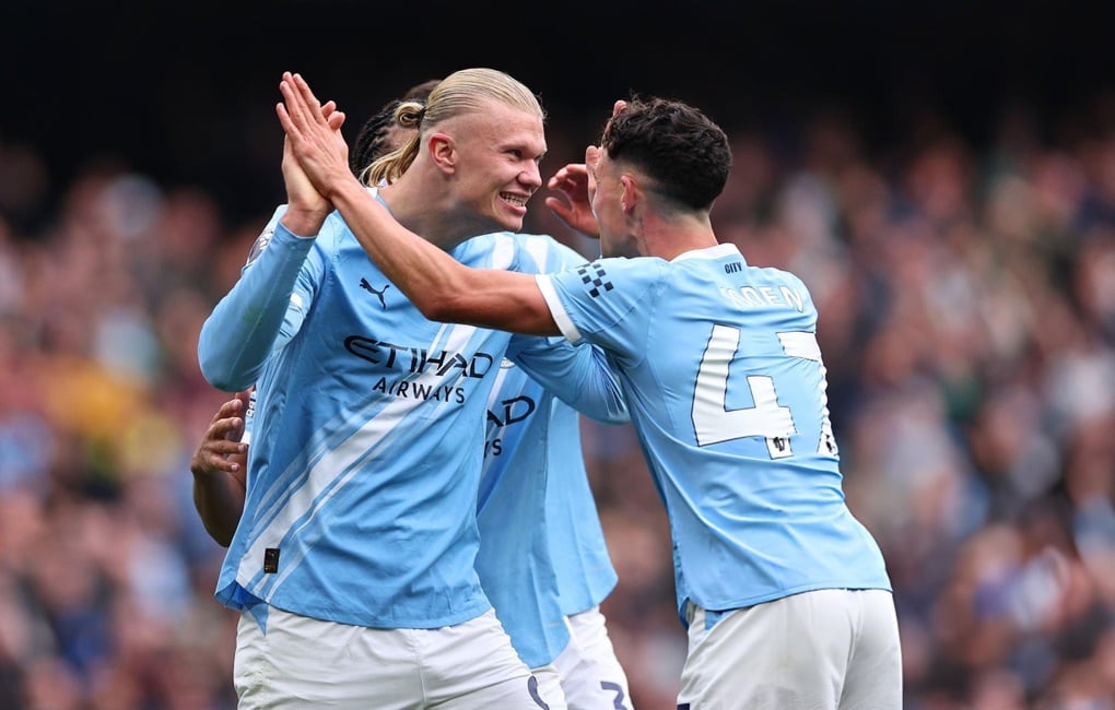 Cú đúp của Haaland nhấn chìm Everton, Man City trở lại ngôi đầu bảng - 2