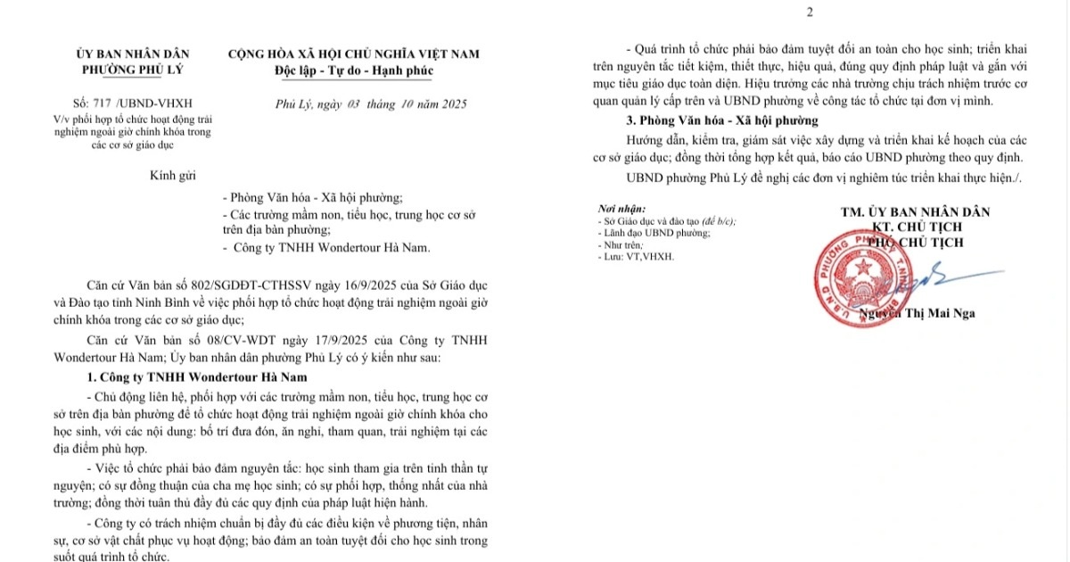 Phụ huynh khó hiểu về văn bản "hoạt động ngoài giờ" của UBND phường