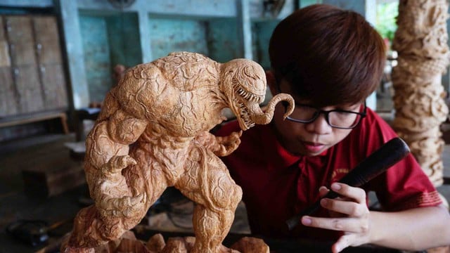 Kunsthandwerkergeschichte der Generation Z: Tran Duys Welt der Holzskulpturen – Foto 4. Chuyện nghệ nhân gen Z: Thế giới tượng gỗ của Trần Duy- Ảnh 4.