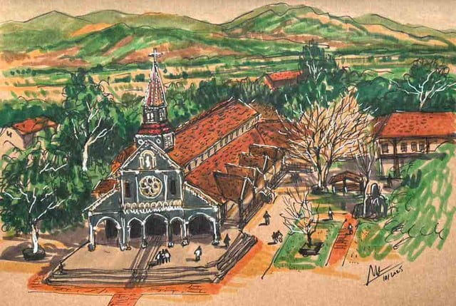 Church made from cajeput wood pulled from the forest by elephants - Photo 2. Nhà thờ làm từ gỗ cà chít được voi kéo từ rừng về- Ảnh 2.