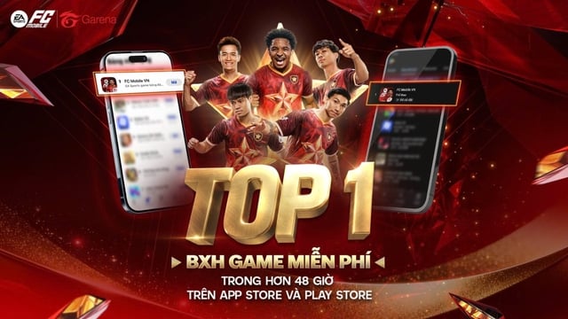 FC Mobile Vietnam nådde topp 1-listan över App Store och Google Play efter mer än 48 timmars lansering - Bild 1. FC Mobile Việt Nam đạt TOP 1 App Store, Google Play sau hơn 48 giờ ra mắt- Ảnh 1.