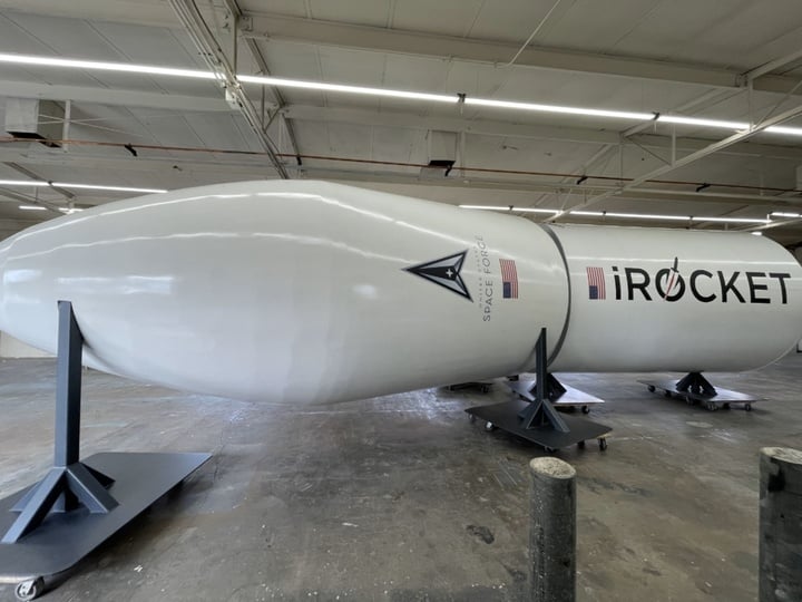 iRocket's rocket prototype demonstrates its ambition to develop reusable rockets and future military-commercial cooperation. (Source: iRocket)
