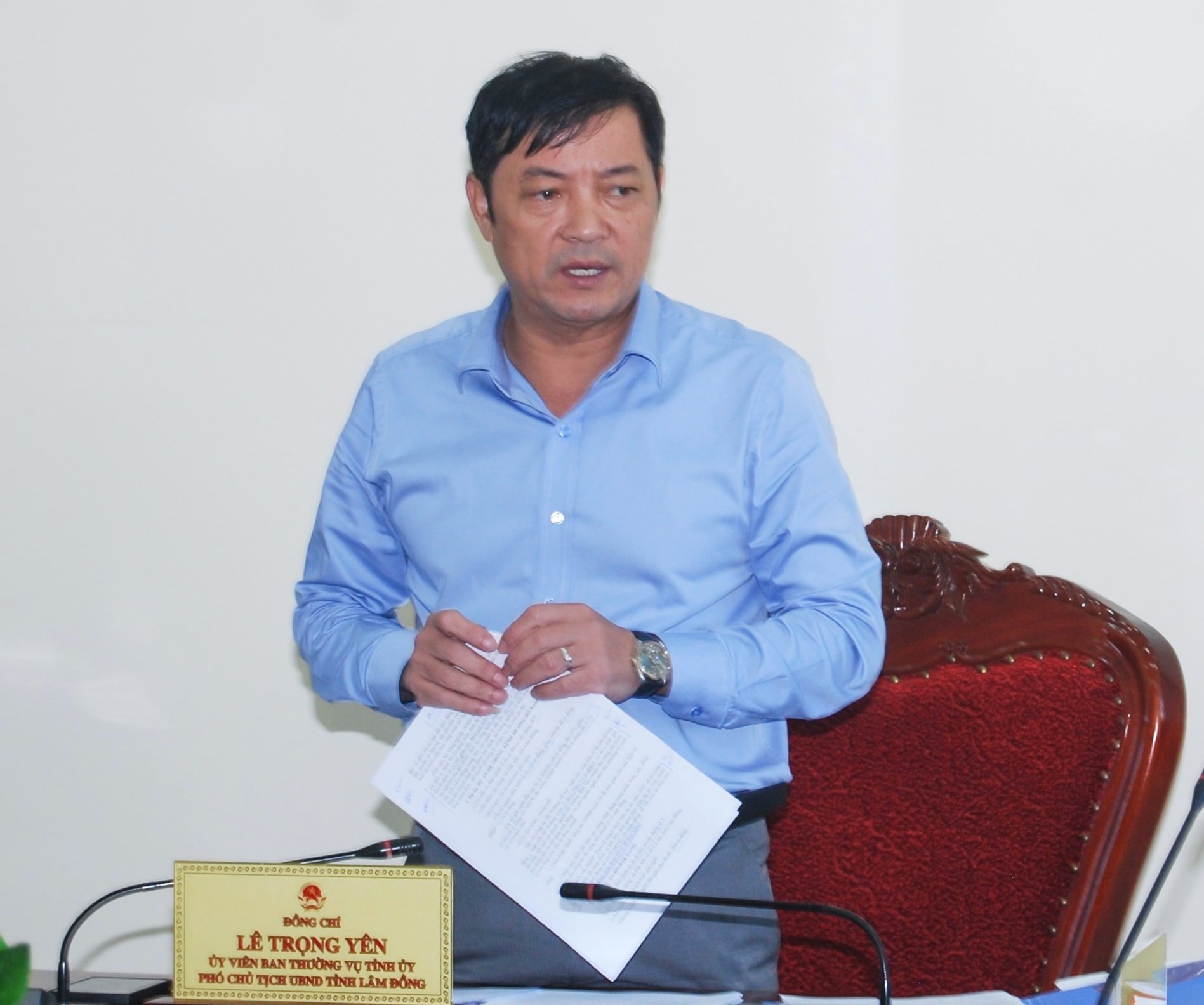 Provincial Standing Committee Member, Vice Chairman of Lam Dong Provincial People's Committee, Le Trong Yen, Conclusion of the Meeting (1).jpg