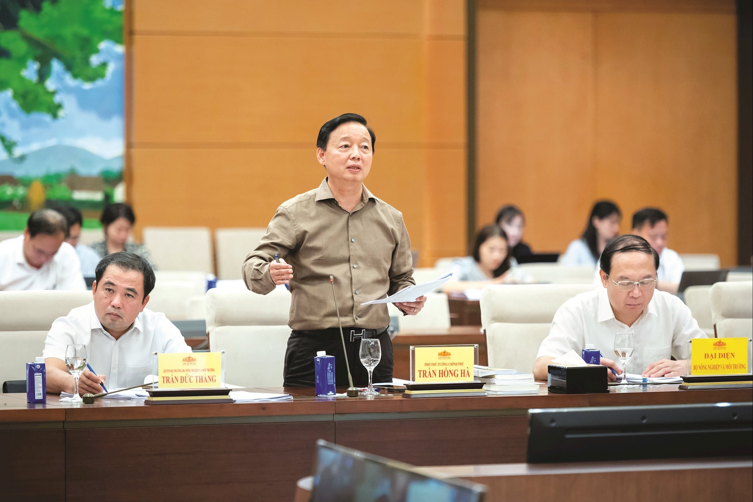 ឧបនាយករដ្ឋមន្ត្រី Tran Hong Ha ថ្លែងមតិក្នុងកិច្ចប្រជុំ