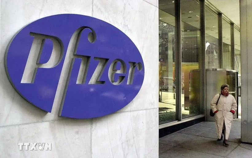 Trụ sở hãng dược phẩm Pfizer tại New York, Mỹ. (Ảnh: AFP/TTXVN