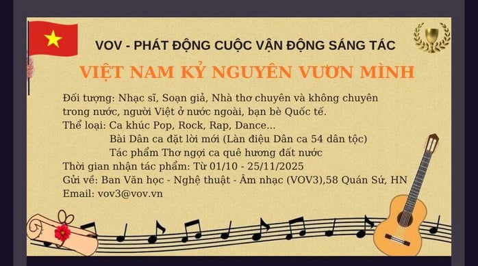 VOV 3 phát động Cuộc vận động sáng tác 
