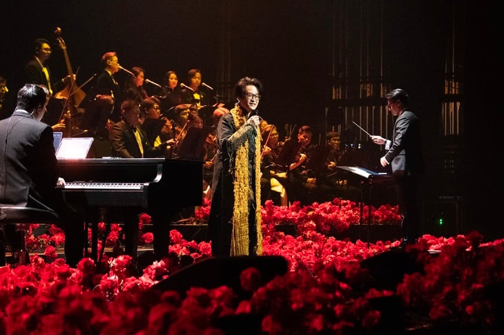 Ha Anh Tuan canta música vietnamita para 3.400 audiencias en EE.UU. y recauda 100.000 dólares para huérfanos - Foto 2. Hà Anh Tuấn - Ảnh 2.
