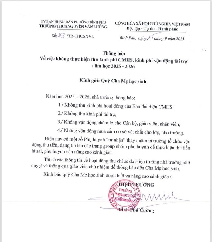 Những thông báo