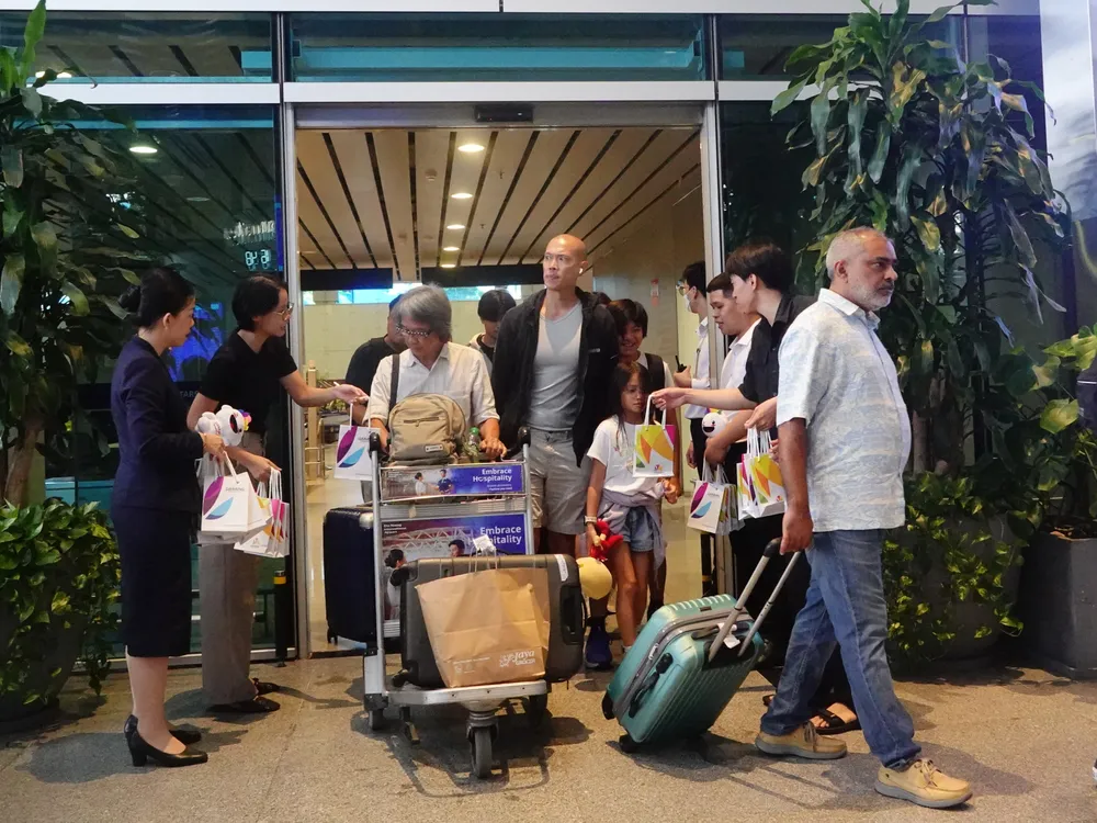 174 passasjerer landet på Da Nang internasjonale lufthavn. Foto: XUAN QUYNH