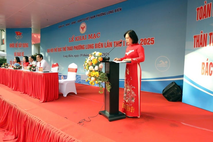 Exciting 1st Long Bien Ward Sports Congress - 2025 - Photo 3. Sôi nổi Đại hội Thể dục Thể thao phường Long Biên lần thứ I - năm 2025- Ảnh 3.