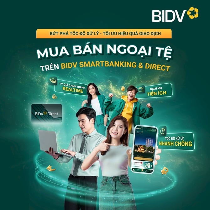 ດ້ວຍແອັບພລິເຄຊັນ BIDV SmartBanking, ລູກຄ້າສ່ວນບຸກຄົນສາມາດເຮັດທຸລະກໍາເງິນຕາຕ່າງປະເທດໄດ້ຢ່າງງ່າຍດາຍ.