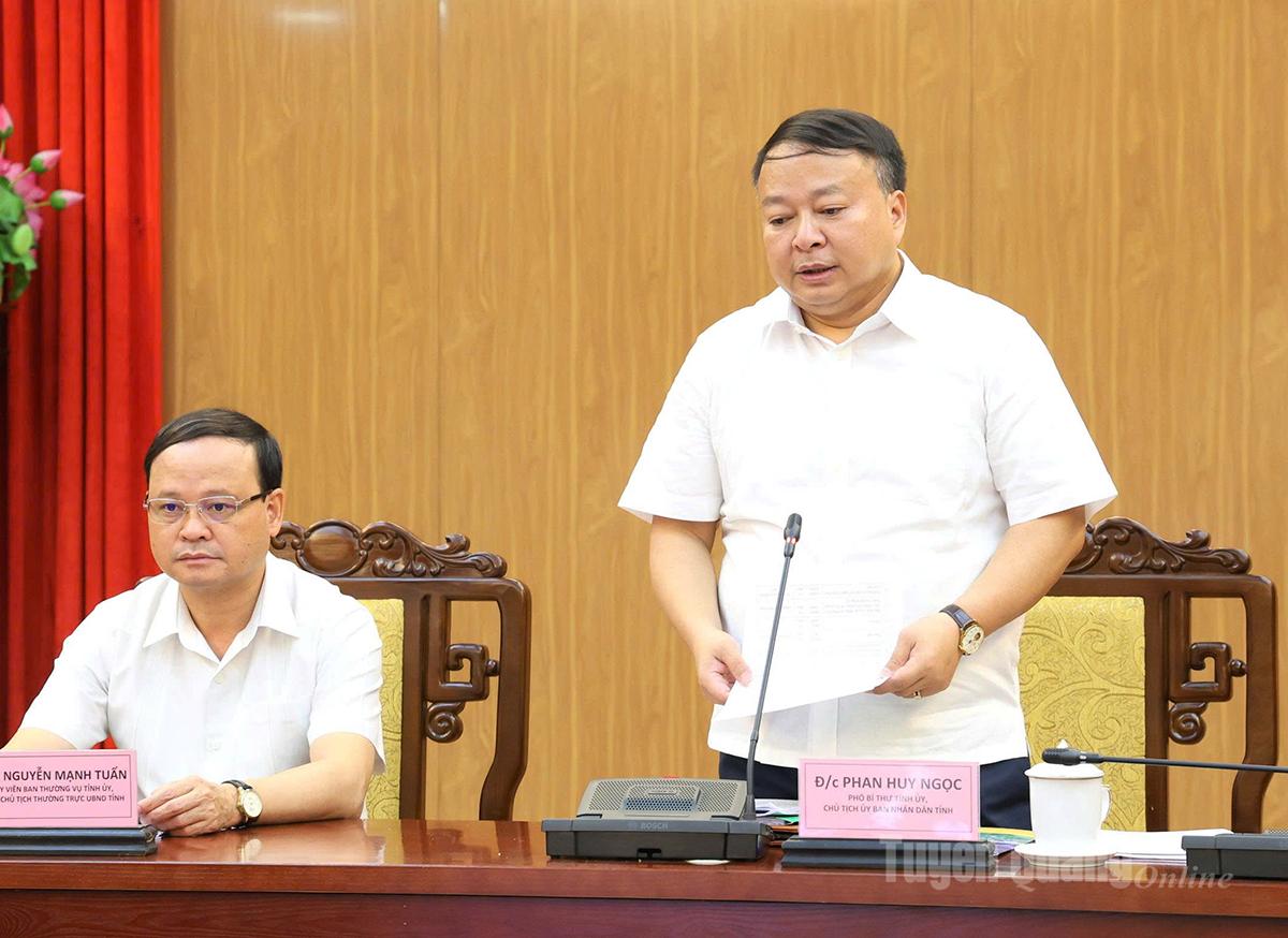 Genosse Phan Huy Ngoc, stellvertretender Sekretär des Provinzparteikomitees und Vorsitzender des Provinzvolkskomitees, hielt auf der Sitzung eine Abschlussrede.