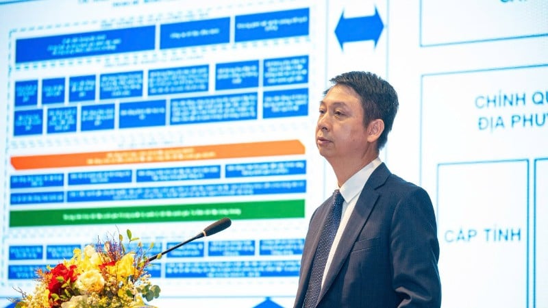 Na wydarzeniu przemawiał zastępca dyrektora Narodowej Agencji Transformacji Cyfrowej, pan Nguyen Phu Tien. (Zdjęcie: TL)