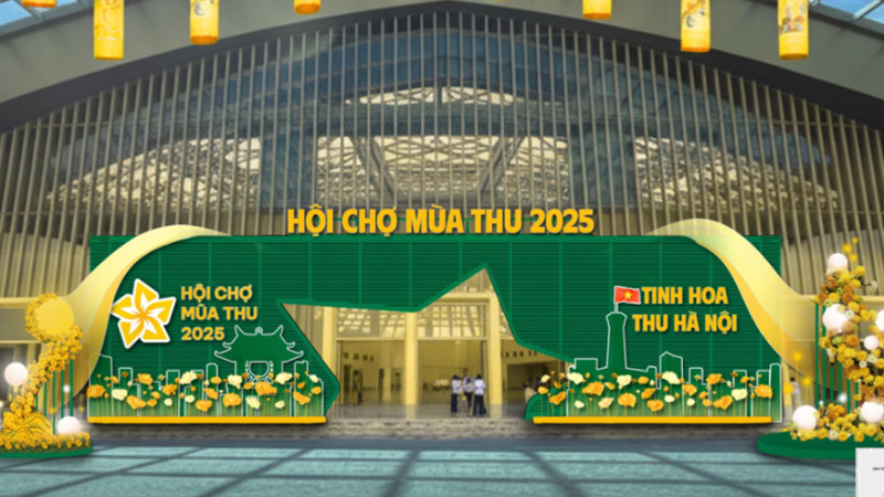 2025年秋季博覧会の門。(写真:Vneconomy.vn)