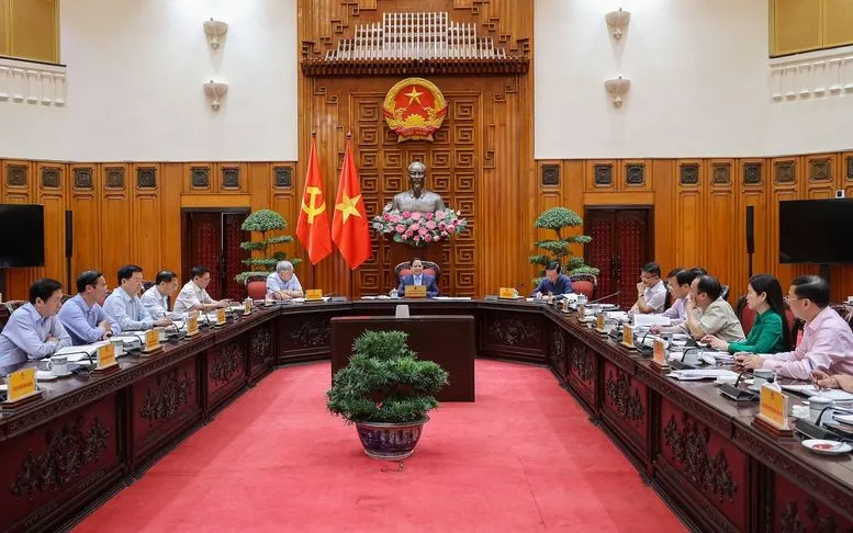 Premiér Pham Minh Chinh předsedá zasedání stálého vládního výboru - Foto: VGP Thủ tướng Phạm Minh Chính chủ trì cuộc họp của Thường trực Chính phủ - Ảnh: VGP