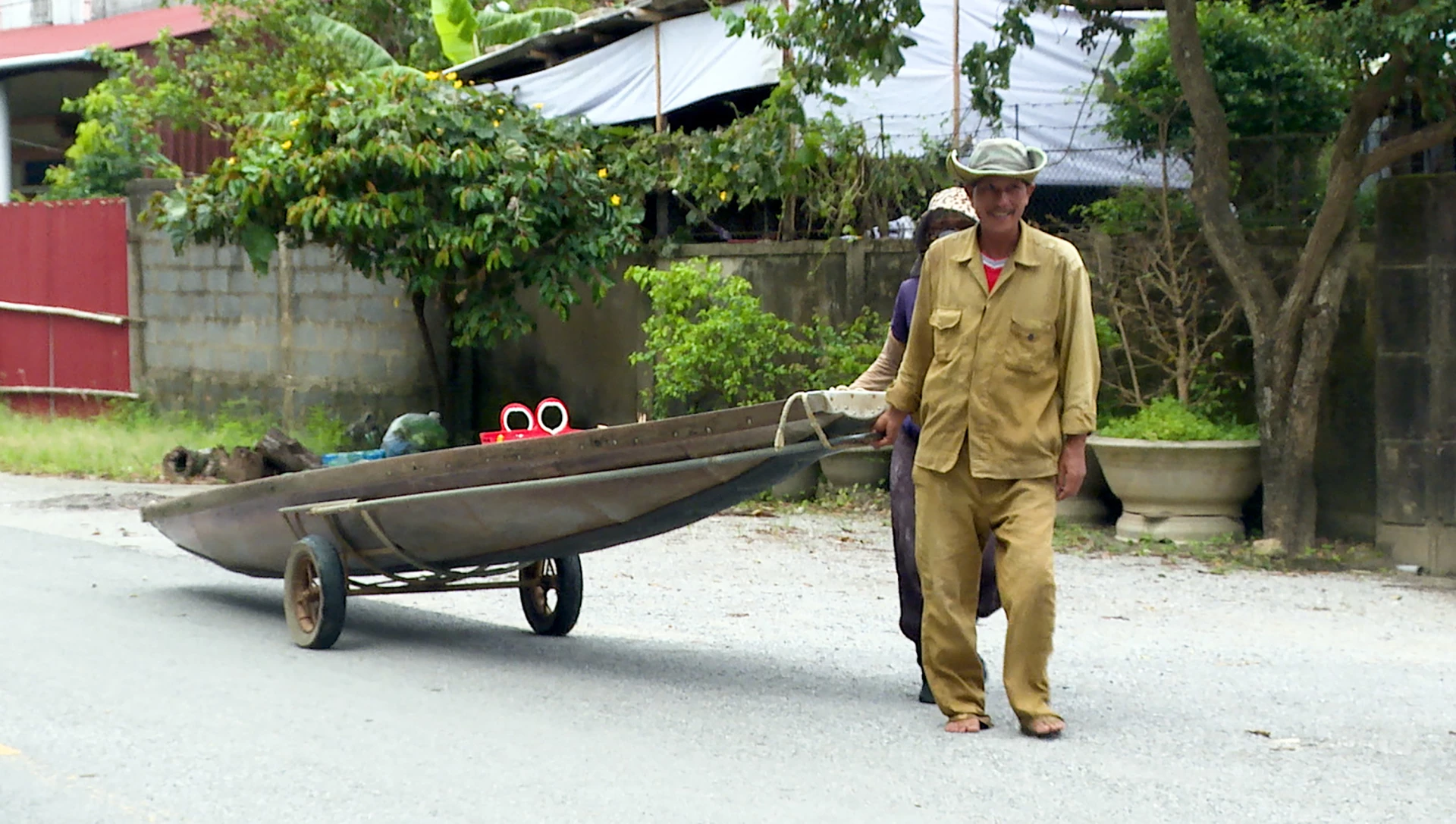 Los habitantes de la comuna de Le Thuy, a orillas del río Kien Giang, están preparados con medios para hacer frente a las inundaciones - Foto: N.M.