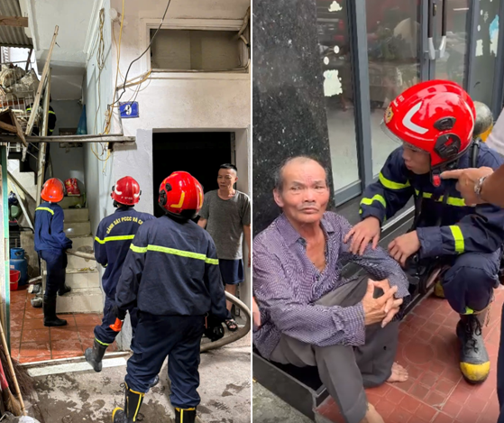 70-year-old man rescued from fire by police -0