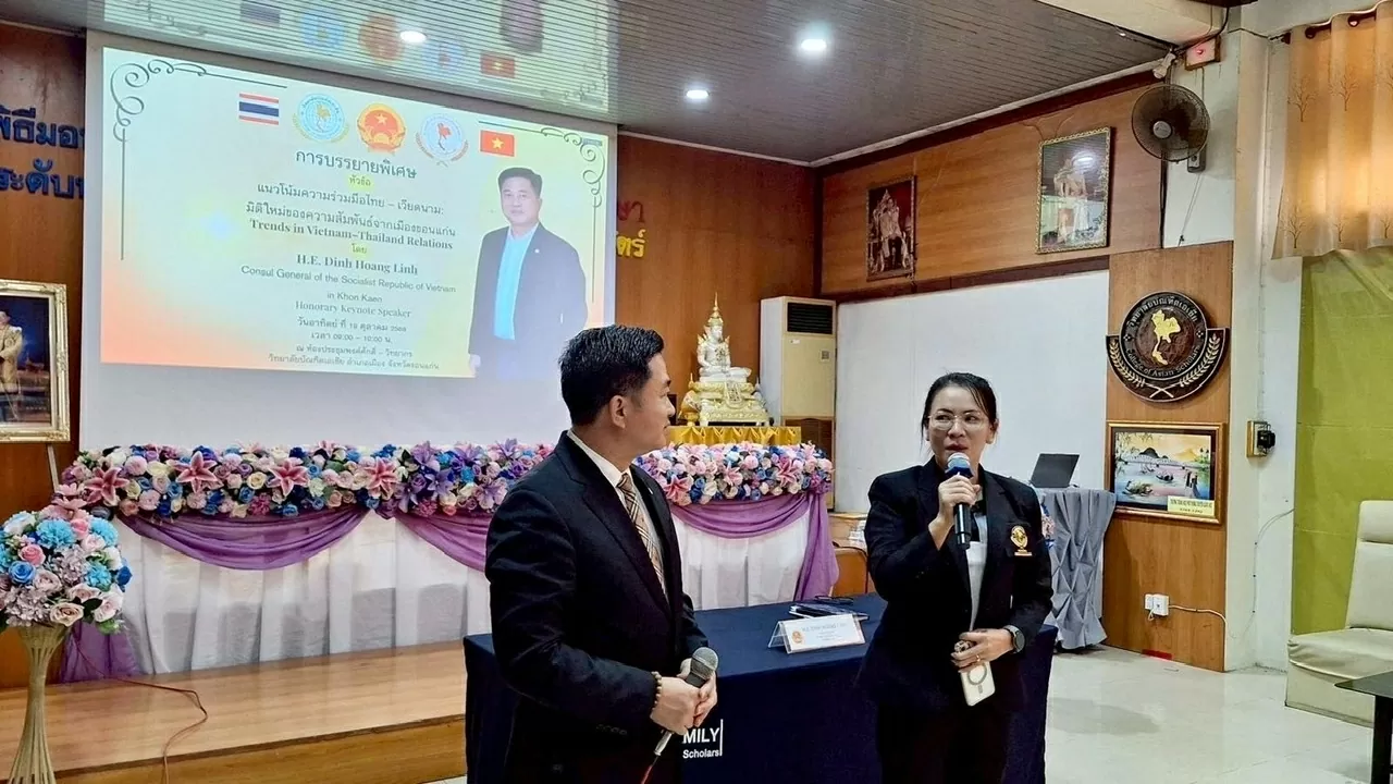 Lan tỏa tình hữu nghị Việt Nam-Thái Lan từ giảng đường Đại học Học giả châu Á. (Nguồn: Tổng lãnh sự quán Việt Nam tại Khon Kaen)