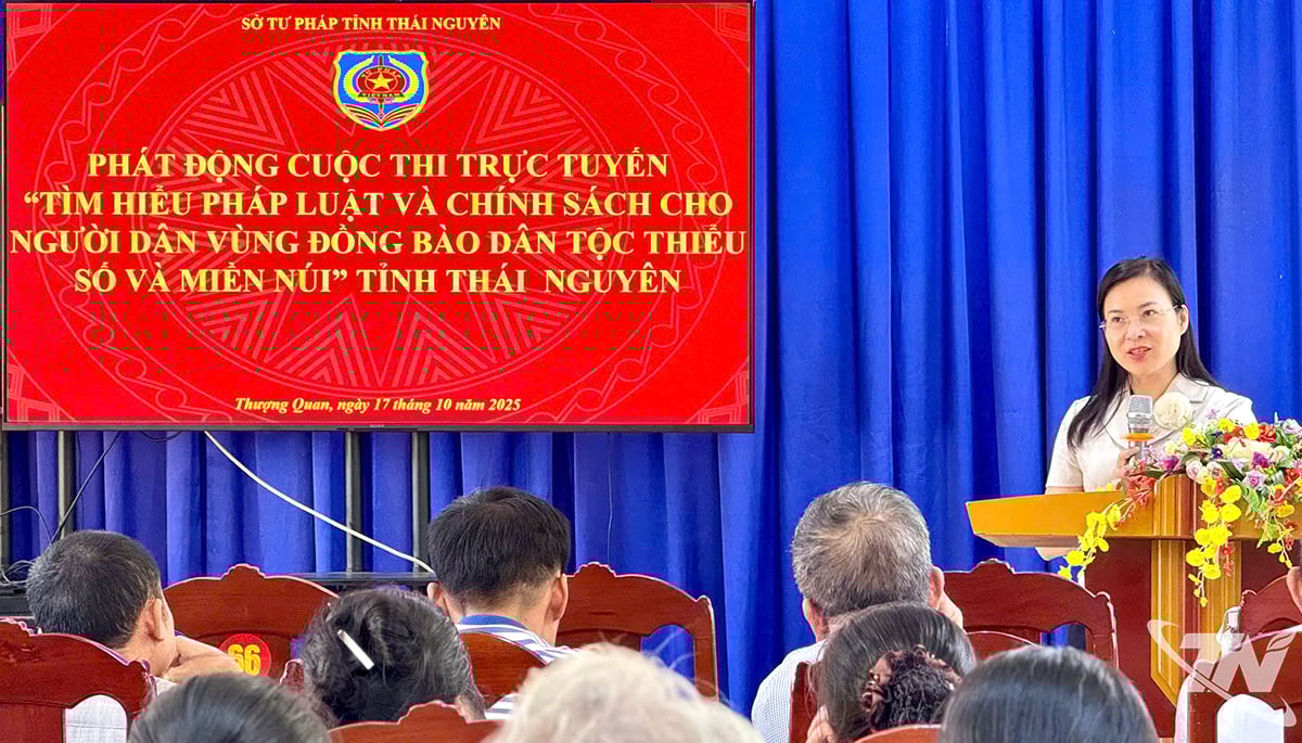 Die Verantwortlichen des Justizministeriums der Provinz Thai Nguyen haben einen Online-Wettbewerb gestartet, um mehr über Gesetze und Richtlinien für Angehörige ethnischer Minderheiten und in Bergregionen in der Gemeinde Thuong Quan zu erfahren.