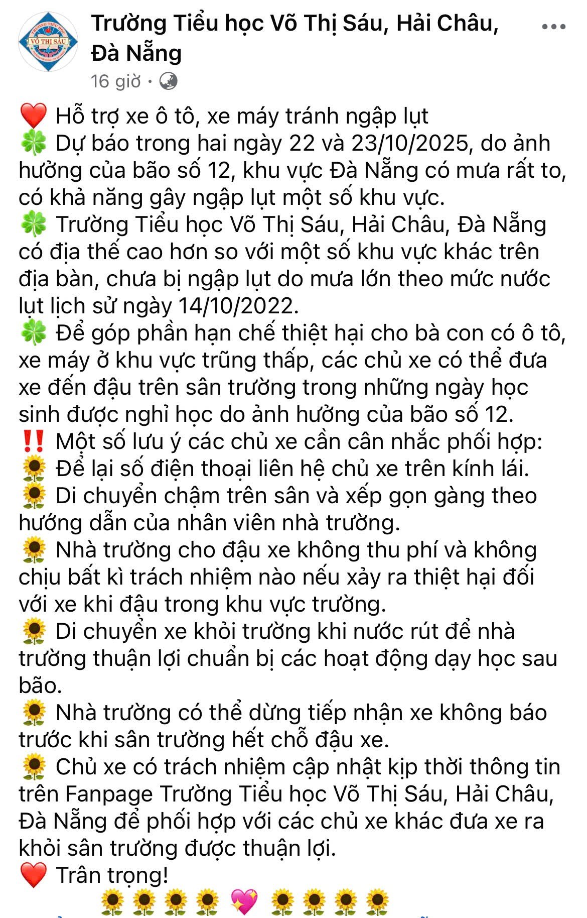 Trường học mở cửa cho dân đưa xe tránh ngập, bố trí trú bão Fengshen miễn phí- Ảnh 2.
