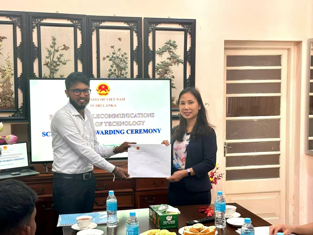 Lễ trao học bổng toàn phần cho sinh viên Sri Lanka sang học tại Học viện Công nghệ Bưu chính Viễn thông