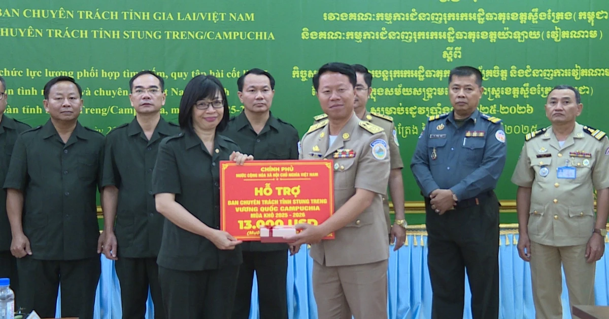 Ban Chuyên trách tỉnh Gia Lai hội đàm với Ban Chuyên trách tỉnh Stung Treng