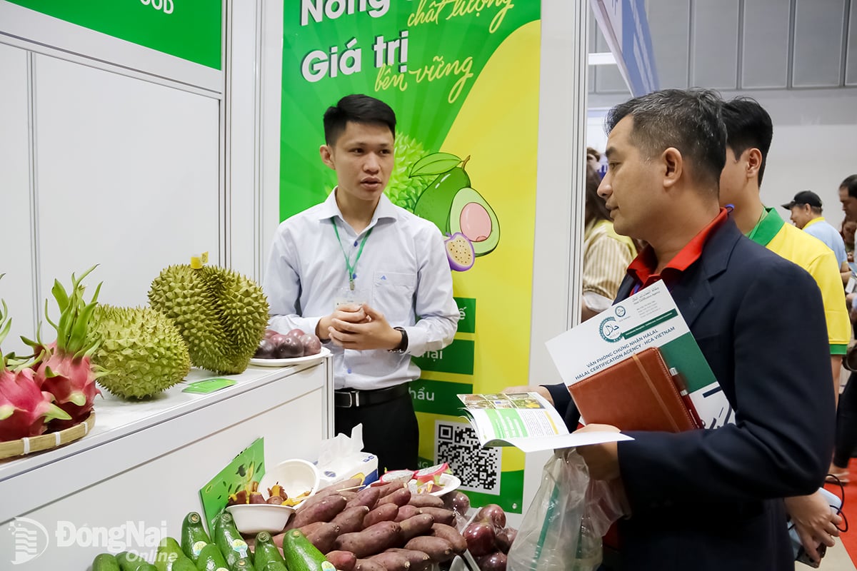 Det europeiske markedet har også høy etterspørsel etter landbruksprodukter og bearbeidede landbruksprodukter fra Vietnam. På bildet: Bedrifter som deltar i en internasjonal utstilling om grønnsaker, knoller og frukt som ble holdt i Ho Chi Minh-byen i mars 2025.