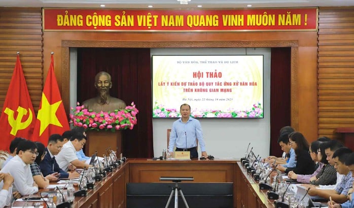 Thứ trưởng Thường trực Bộ VH-TT-DL Lê Hải Bình chủ trì hội thảo

