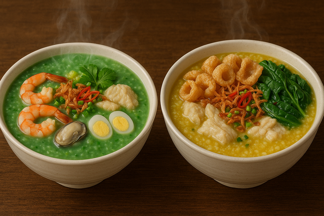 កំណែទំនើប - បបរគ្រឿងសមុទ្រ Hai Phong - រូបថត ២. Phiên bản hiện đại – Cháo khoái hải sản đất Cảng - Ảnh 2.