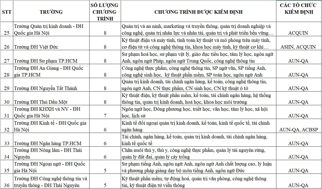 700 chương trình đào tạo ĐH đạt chuẩn quốc tế, trường  nào nhiều nhất? - Ảnh 5.