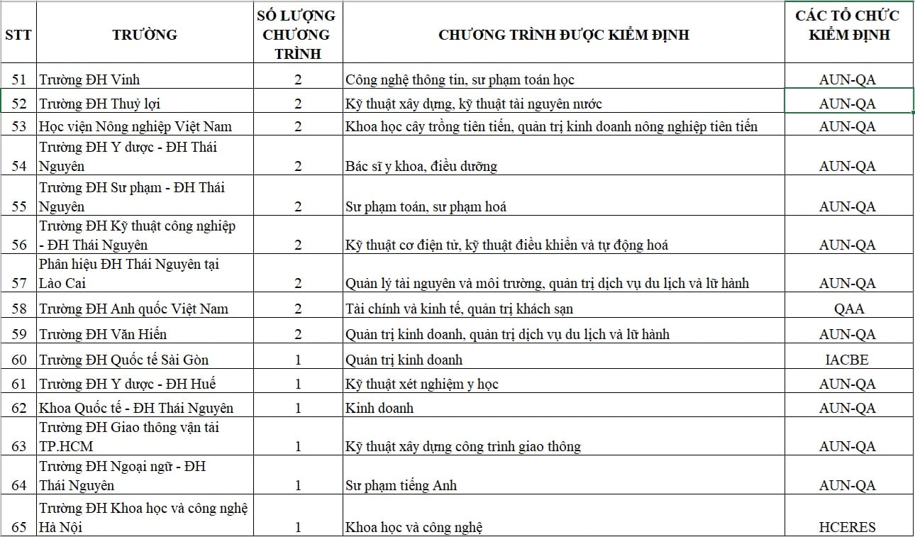 700 chương trình đào tạo ĐH đạt chuẩn quốc tế, trường  nào nhiều nhất? - Ảnh 7.